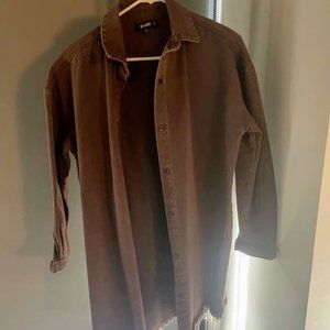 MISSGUIDED Chocolate shirt dress